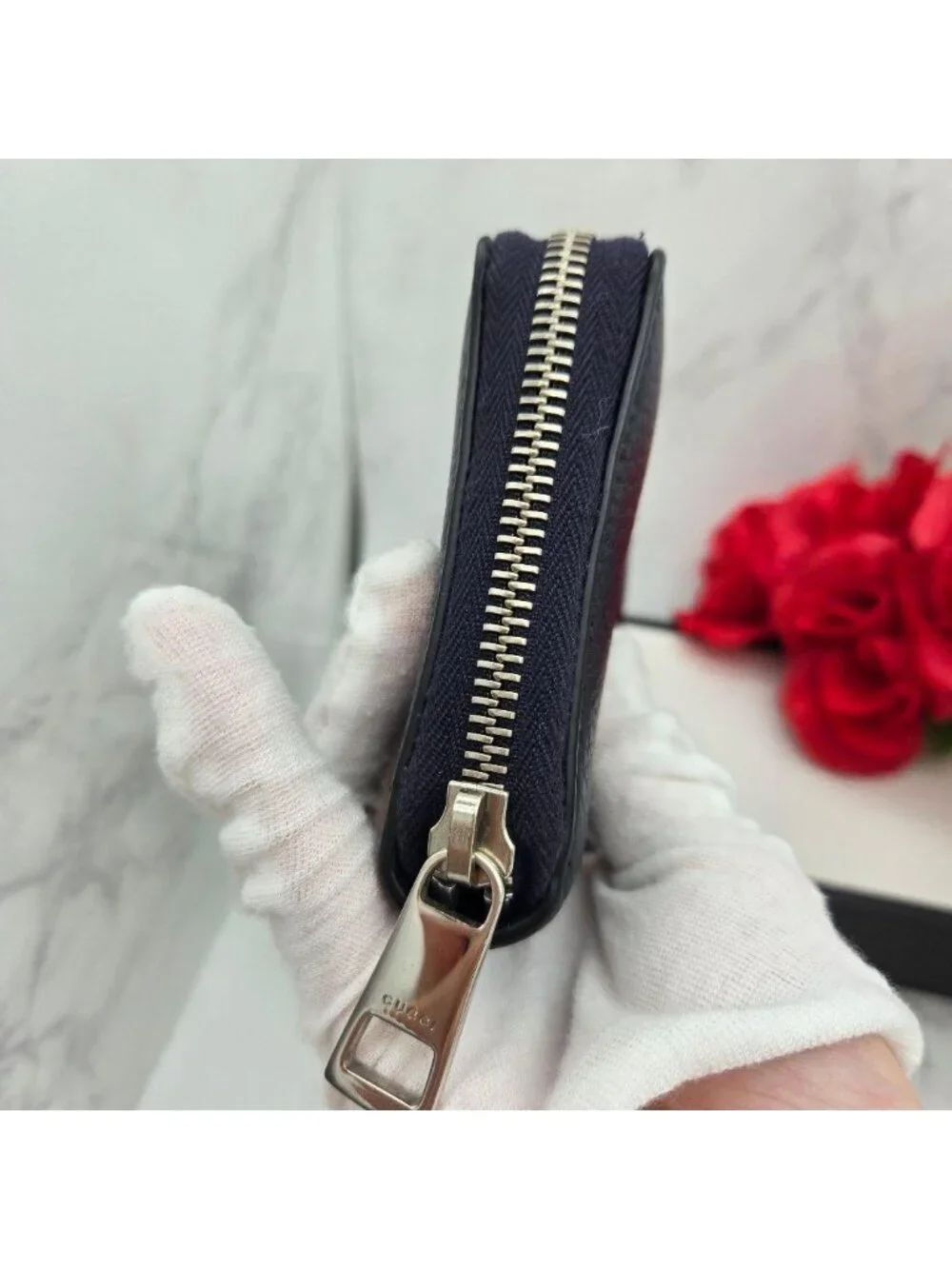 Gucci Wallet Interlocking GG Navy - Picture 10 of 15